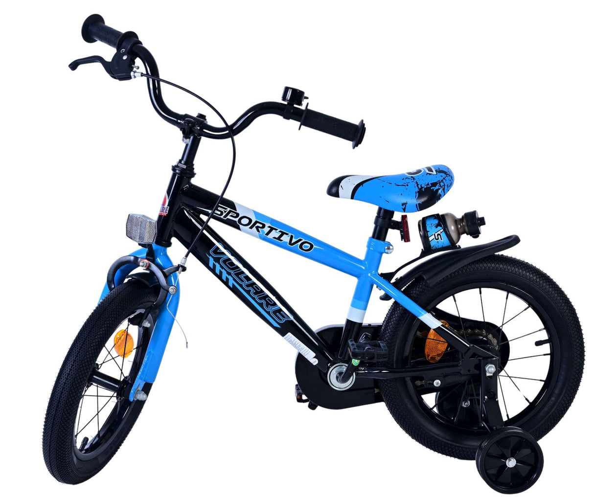 Volare Sportivo Kinderfahrrad - Jungen - 14 Zoll - Blau Schwarz