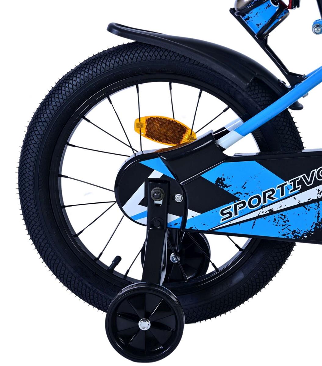 Volare Sportivo Kinderfahrrad für Jungen - 16 Zoll in Blau Schwarz