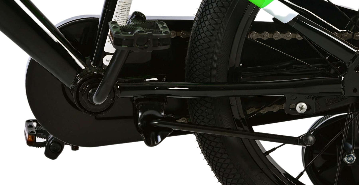 Volare Sportivo Kinderfahrrad für Jungen - 16 Zoll in Grün Schwarz für Kinder von 4 bis 6 Jahren