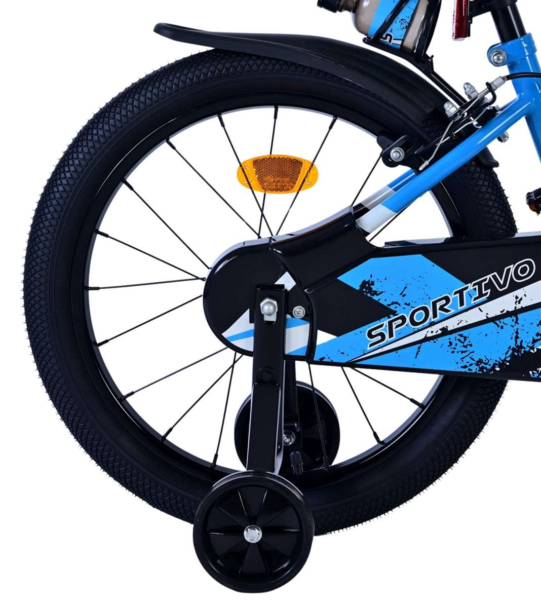 Volare Sportivo Kinderfahrrad für Jungen - 18 Zoll in Blau Schwarz mit Zweihandbremsen