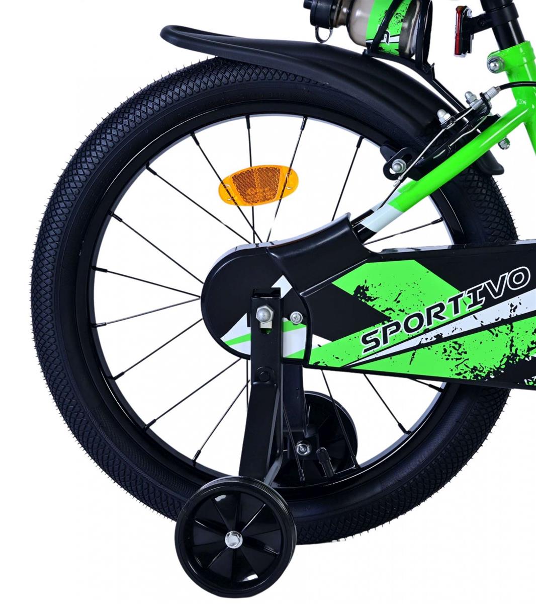 Volare Sportivo Kinderfahrrad für Jungen - 18 Zoll in Grün Schwarz mit Zweihandbremsen