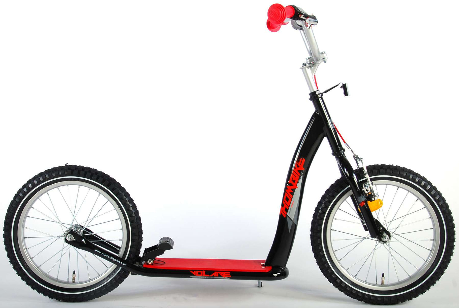 Volare Roller 16 Zoll Schwarz Rot - Der perfekte Begleiter für abenteuerliche Fahrten und den Schulweg!