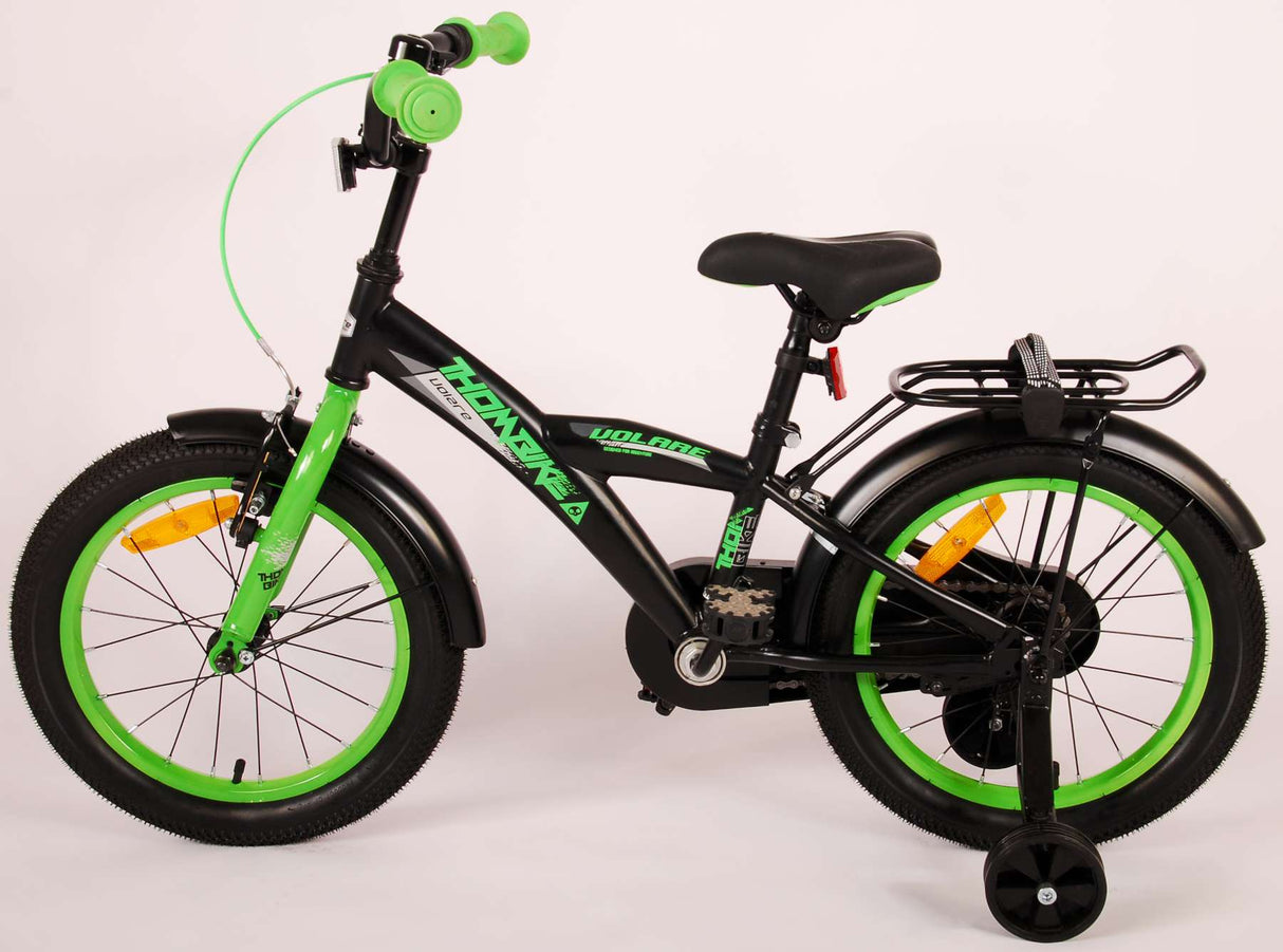 Volare Thombike Kinderfahrrad - Jungen - 16 Zoll - Schwarz Grün