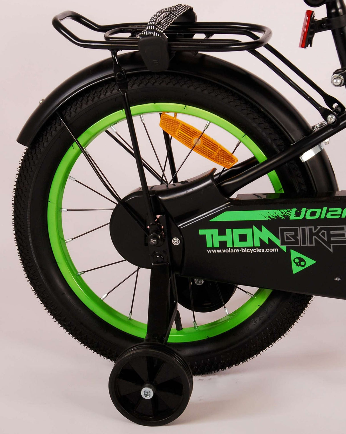 Volare Thombike Kinderfahrrad - Jungen - 16 Zoll - Schwarz Grün