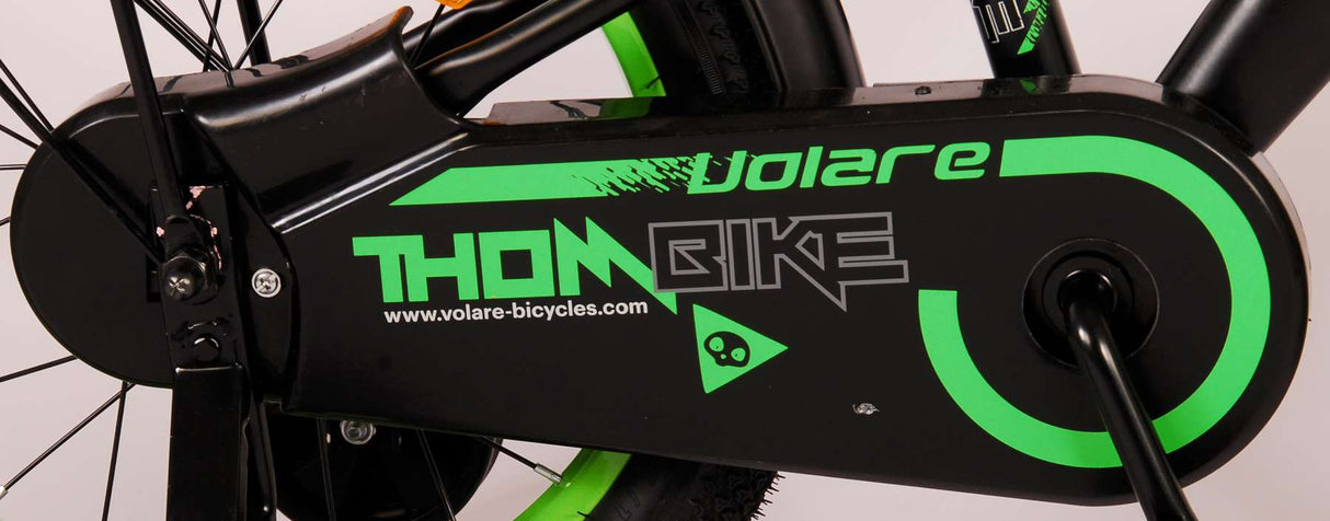 Volare Thombike Kinderfahrrad - Jungen - 16 Zoll - Schwarz Grün