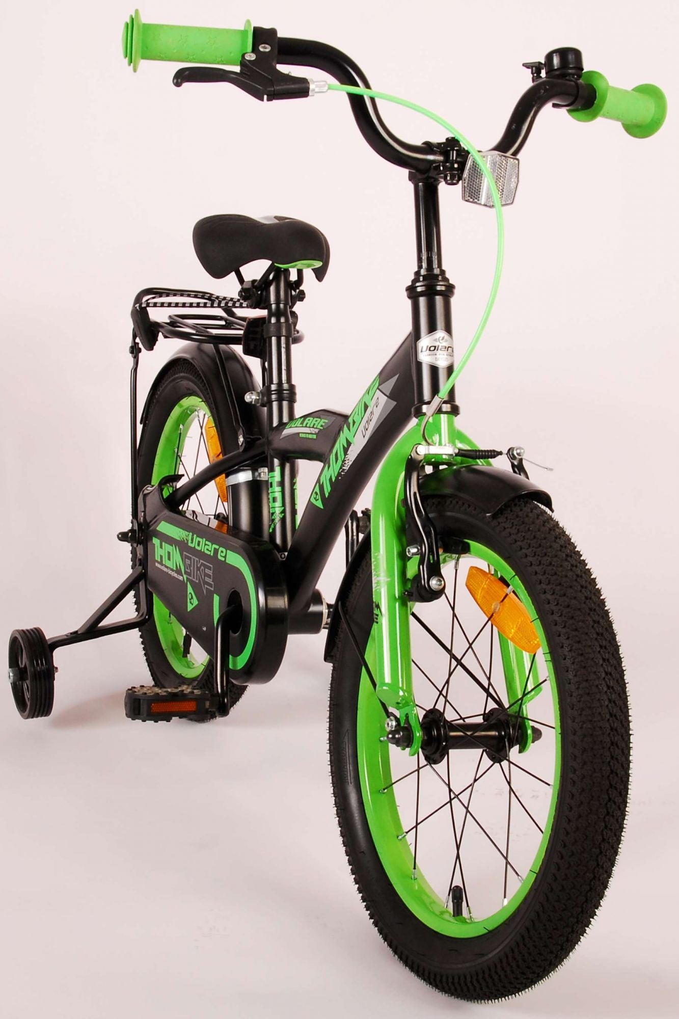 Volare Thombike Kinderfahrrad - Jungen - 16 Zoll - Schwarz Grün