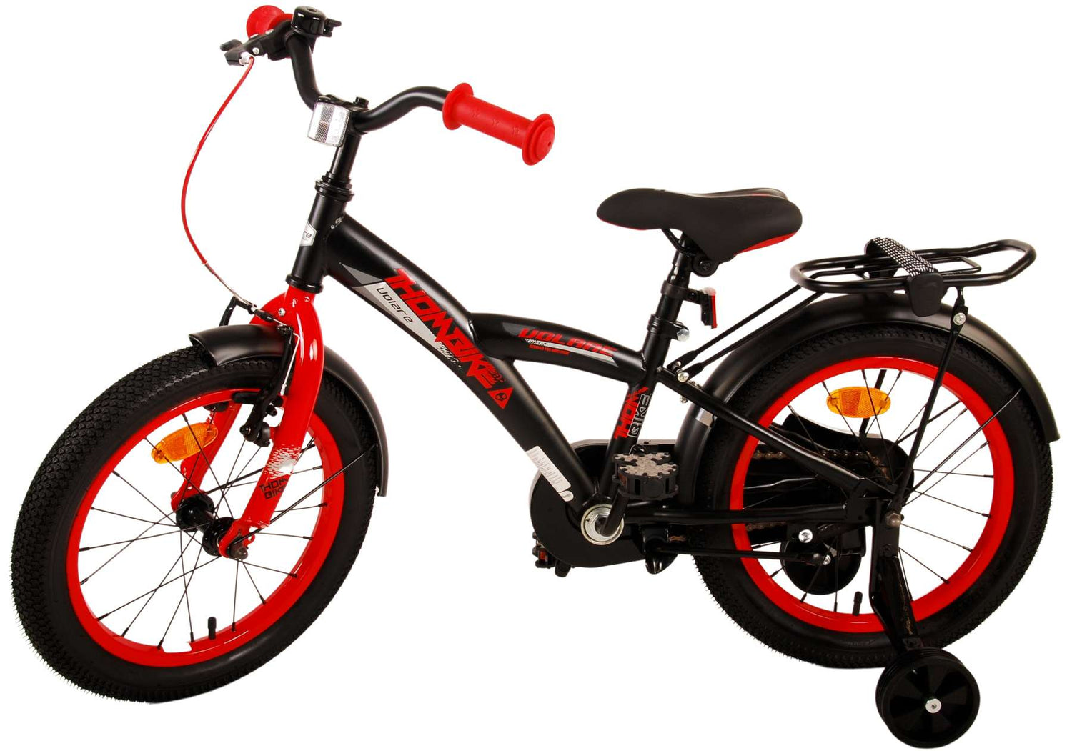 Volare Thombike Kinderfahrrad - Jungen - 16 Zoll - Schwarz Rot