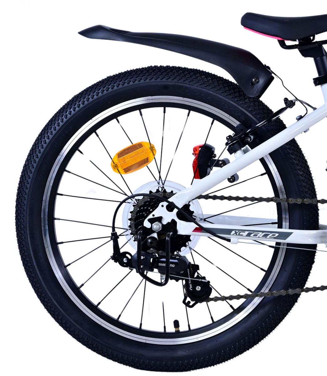 Volare XC Race Kinderfahrrad - 20 Zoll - 7-Gang - Weiß Pink für Mädchen