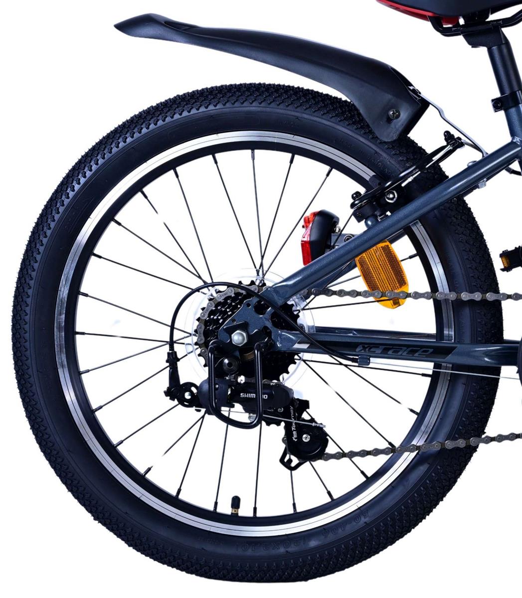 Volare XC Race Kinderfahrrad - 20 Zoll - 7 Gang - Rot/Grau für Jungen