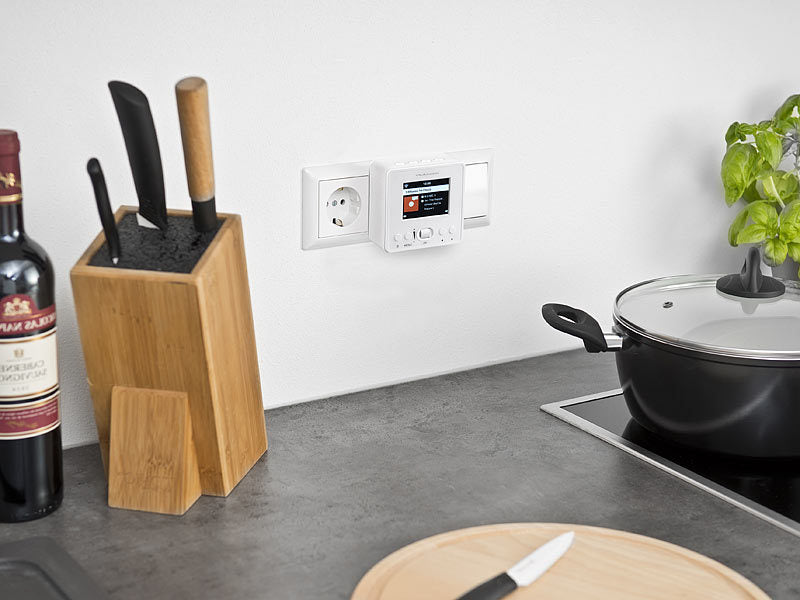 VR-Radio IRS-310 Internet Steckdosenradio mit WLAN & Bluetooth 5, 6,1-cm-Display, 6 Watt