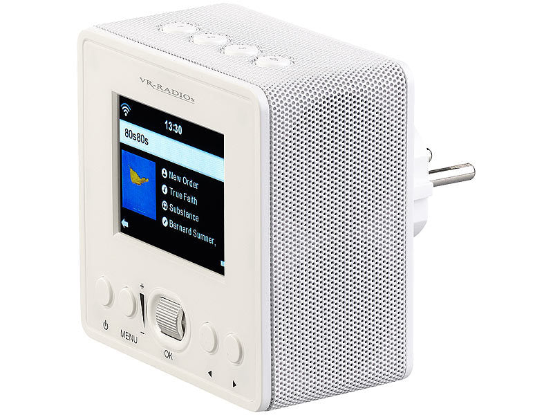 VR-Radio IRS-310 Internet Steckdosenradio mit WLAN & Bluetooth 5, 6,1-cm-Display, 6 Watt