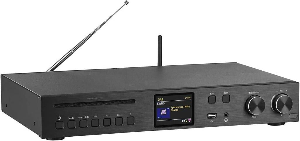 VR-Radio IRS-715 Digitaler WLAN-HiFi-Tuner mit Internetradio, DAB+, UKW, MP3, kostenlose App