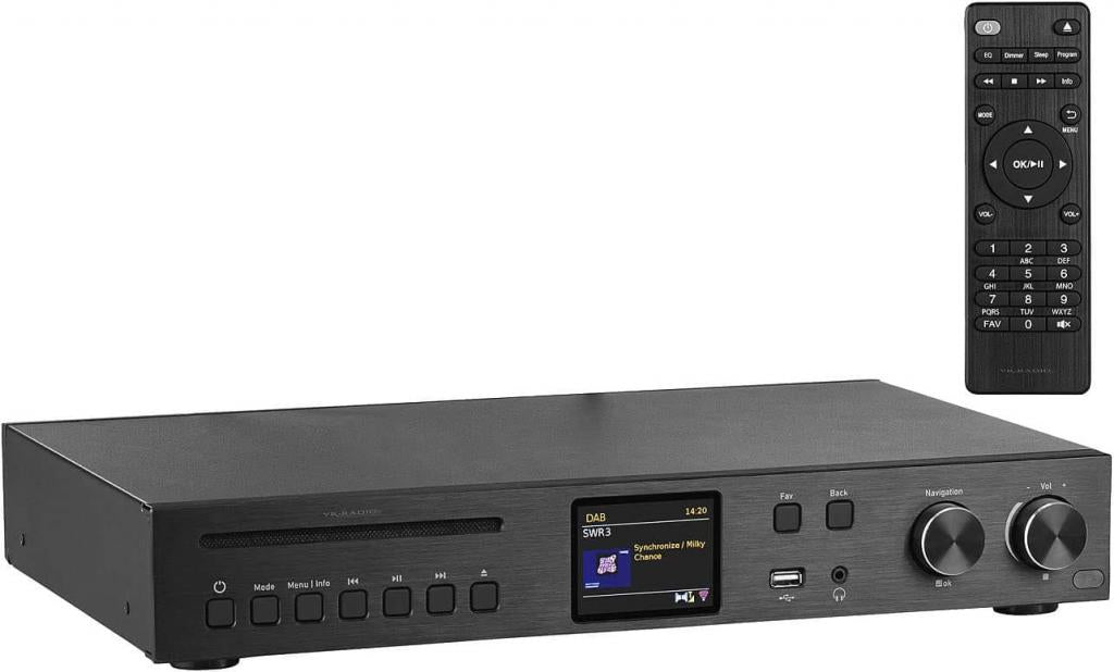 VR-Radio IRS-715 Digitaler WLAN-HiFi-Tuner mit Internetradio, DAB+, UKW, MP3, kostenlose App