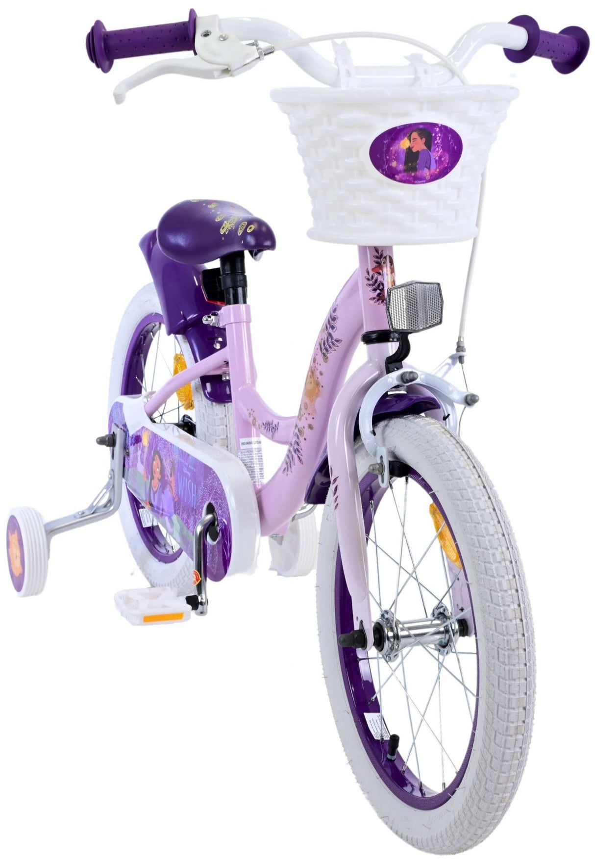 Volare Disney Wish Kinderfahrrad für Mädchen - 16 Zoll in Lila für Kinder von 4 bis 6 Jahren