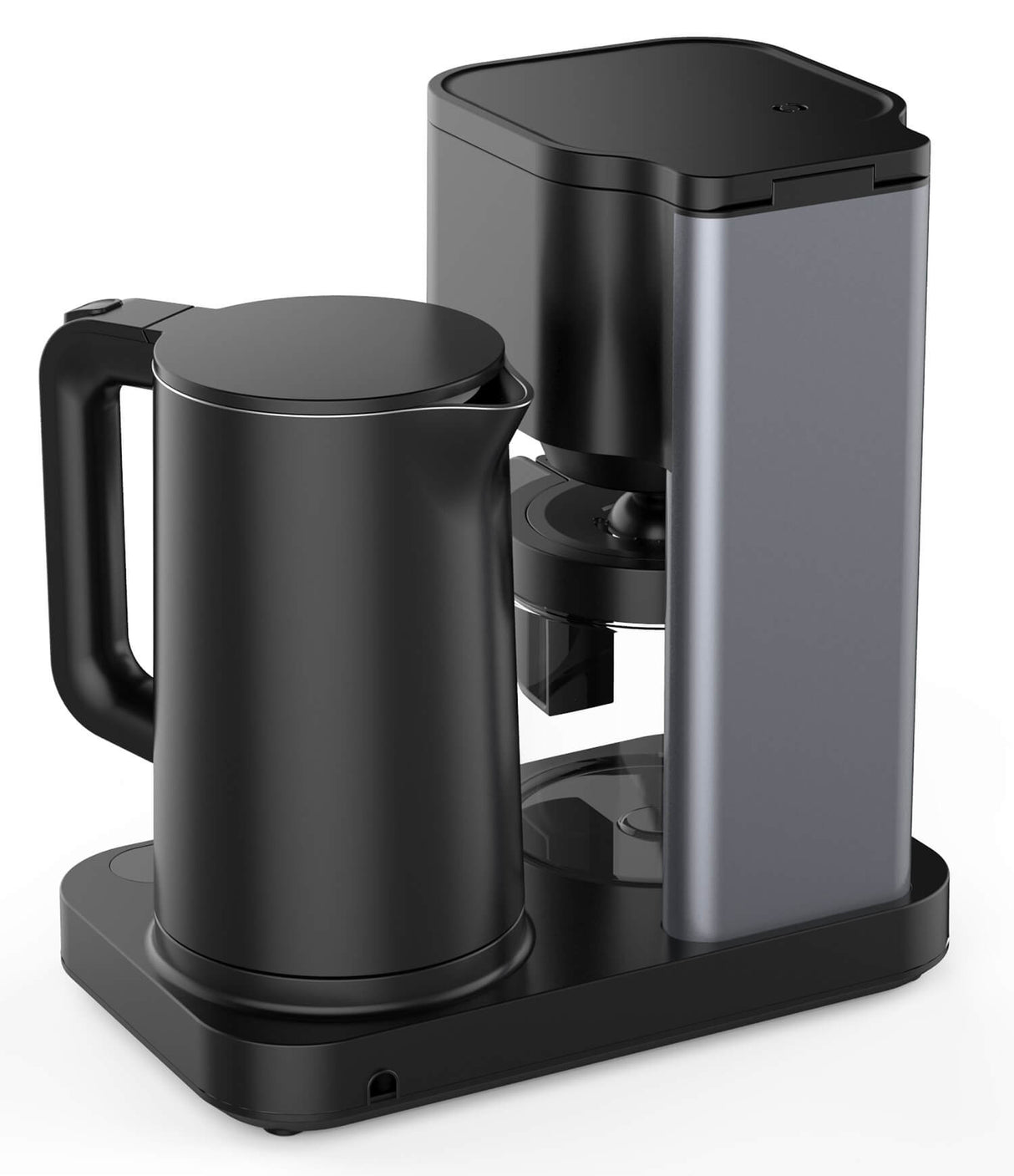 WKM KWK-1600 Kombinierte Kaffeemaschine + Wasserkocher, 1600W, LED-Display, Touch-Tasten, Warmhaltefunktion