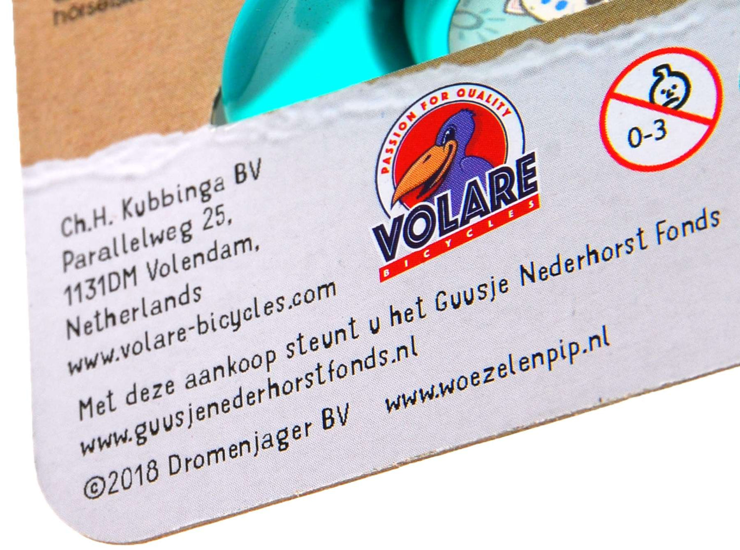 Volare Woezel & Pip Fahrradhorn: Lauter, klarer Klang für sicheres Fahren - Universelle Passform für Fahrräder, Dreiräder und Roller