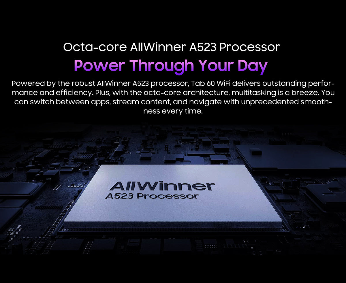 Blackview Tab 60 Prozessor – Octa-Core AllWinner A523 Chip für starkes Multitasking und hohe Leistung