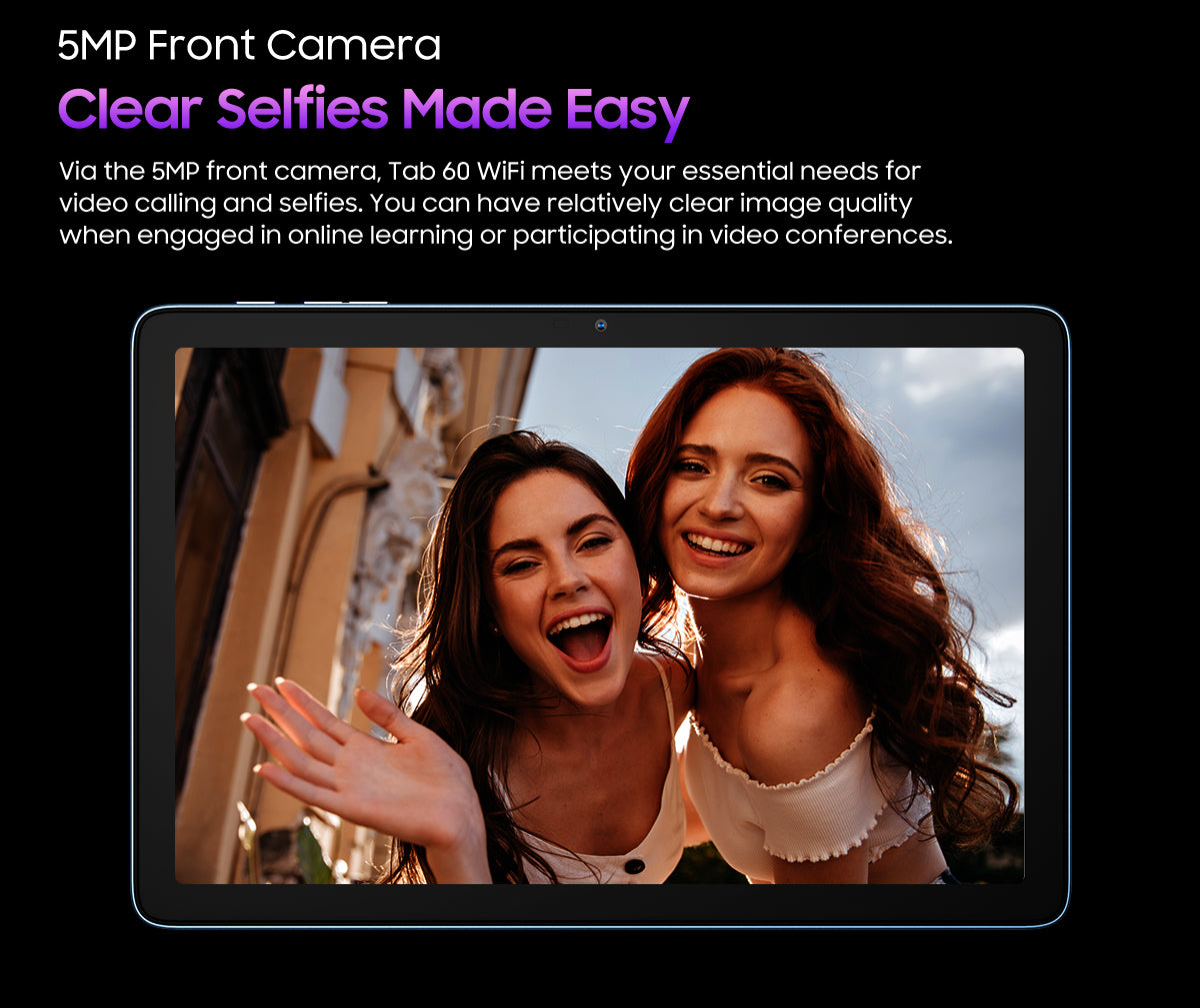 Blackview Tab 60 WiFi Frontkamera – 5MP Selfie-Kamera für klare Videoanrufe und Selfies