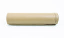 Beige, runde Tasche aus Leder für Aufbewahrung oder Transport