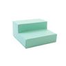Mintgrüner Schaumstoffblock mit zwei Stufen für Übungen oder Sitzgelegenheiten