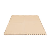 Beige Schaumstoffmatte mit Steckverbindungen, quadratische Form, vier Teile