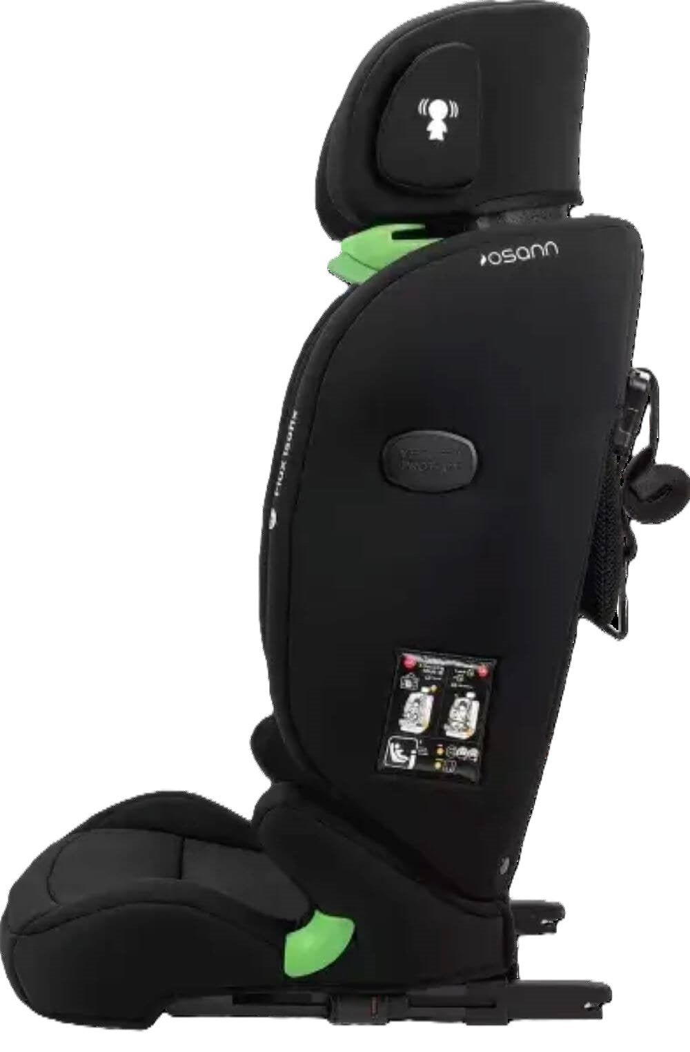 Osann Flux Isofix i-Size Kindersitz 76–150 cm – höhenverstellbar, mit Isofix & Top-Tether, Seitenaufprallschutz, Komforteinlage, R129 – Grey Melange