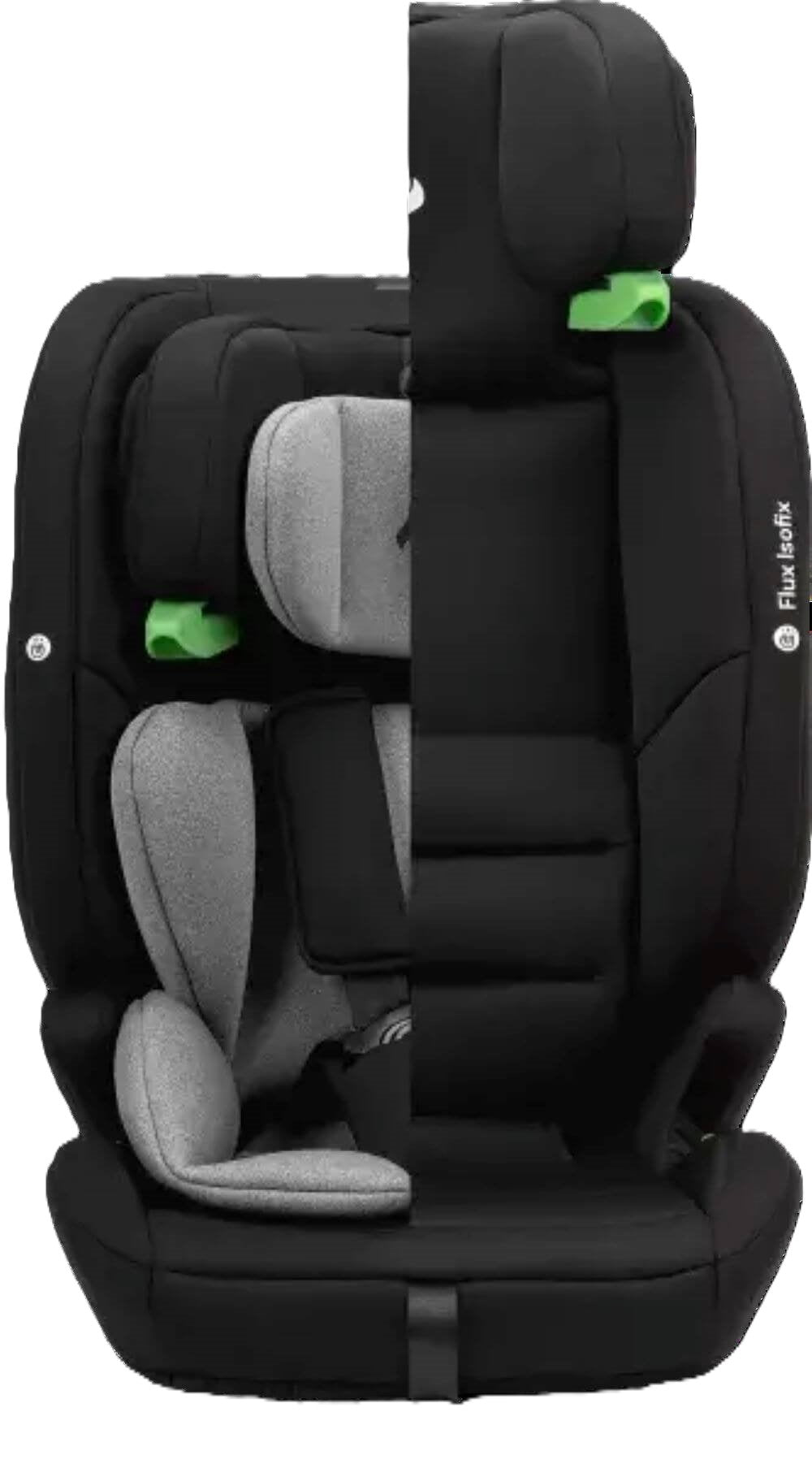 Osann Flux Isofix i-Size Kindersitz 76–150 cm – höhenverstellbar, mit Isofix & Top-Tether, Seitenaufprallschutz, Komforteinlage, R129 – Grey Melange