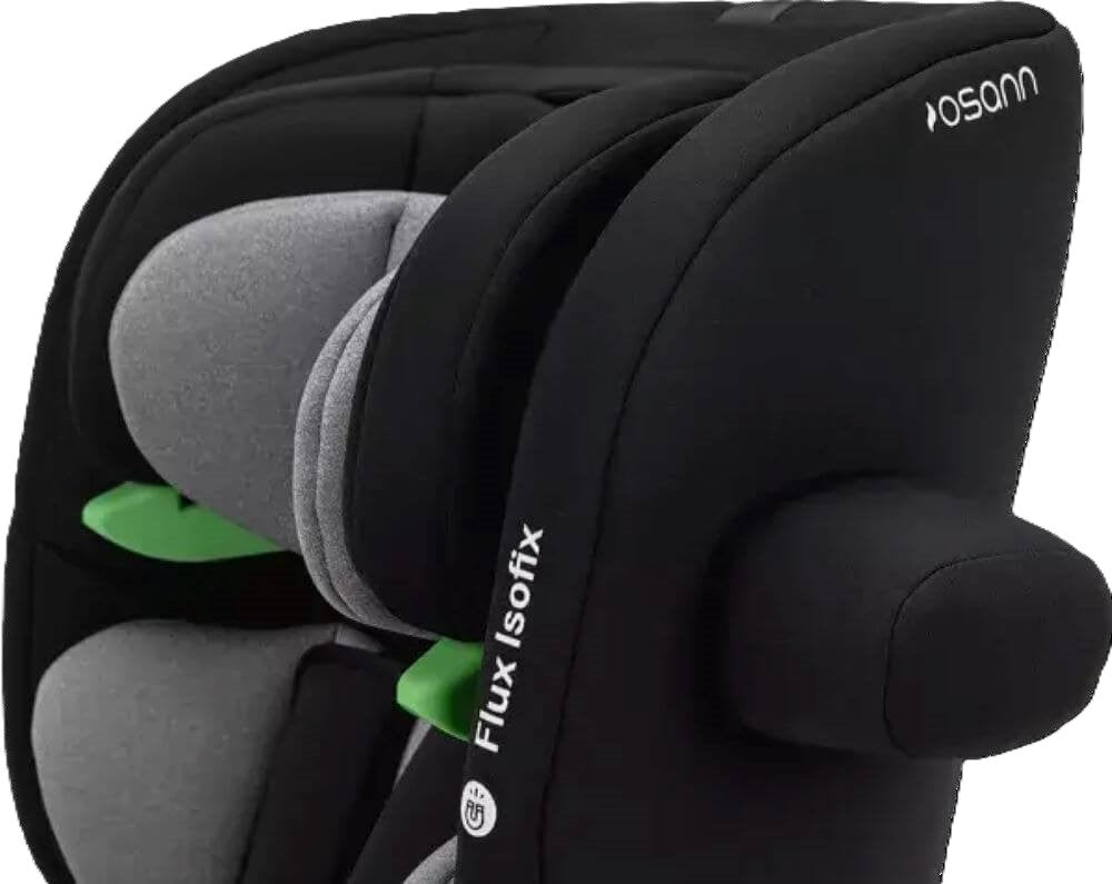 Osann Flux Isofix i-Size Kindersitz 76–150 cm – höhenverstellbar, mit Isofix & Top-Tether, Seitenaufprallschutz, Komforteinlage, R129 – Grey Melange