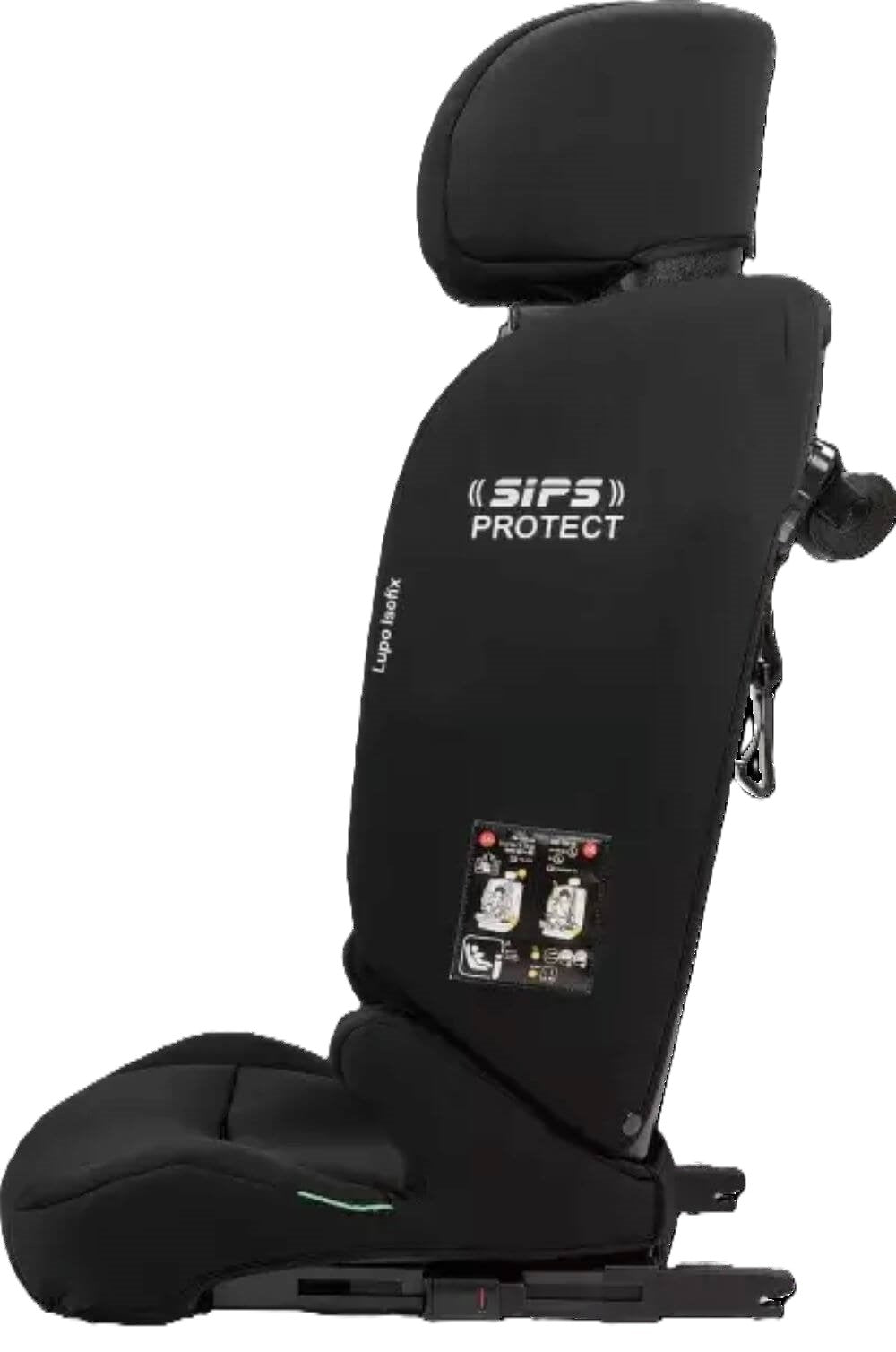 Osann Lupo Isofix i-Size Kindersitz 76–150 cm – höhenverstellbar, mit Isofix & Top-Tether, Seitenaufprallschutz, SIPS PROTECT, R129 – Black
