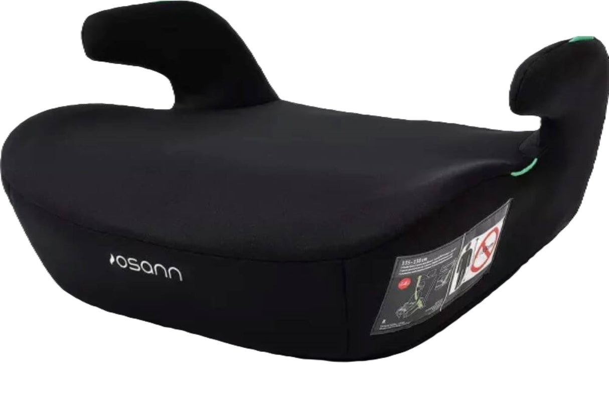 Osann Boost i-Size Sitzerhöhung 135–150 cm – leichter Allrounder mit 3-Punkt-Gurt, abnehmbarem Bezug – Black