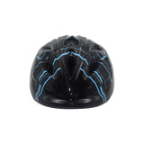 Volare Fahrradhelm für Kinder in edlem schwarz mit blauen Akzenten, Kopfumfang 47-51 cm