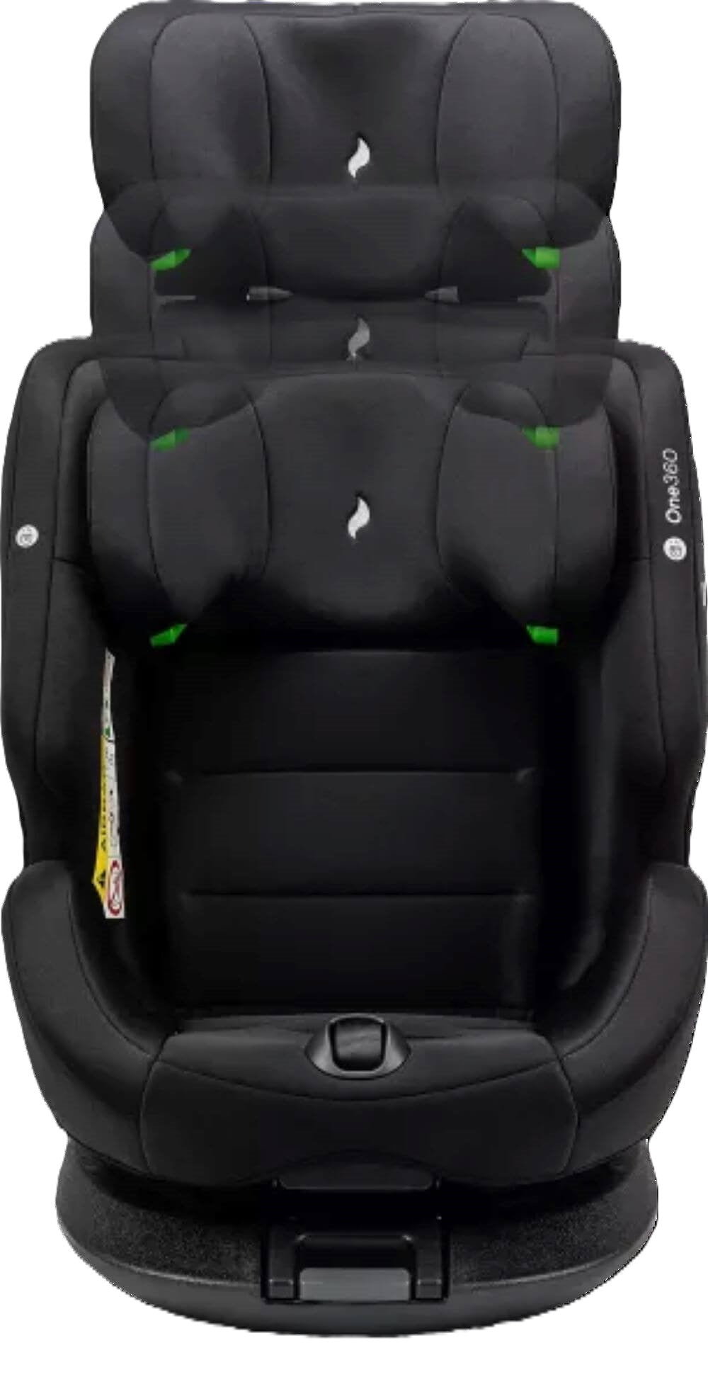 Osann One360 Kindersitz 40–150 cm – drehbarer Reboarder mit Isofix & Top-Tether, i-Size Autositz, All Black