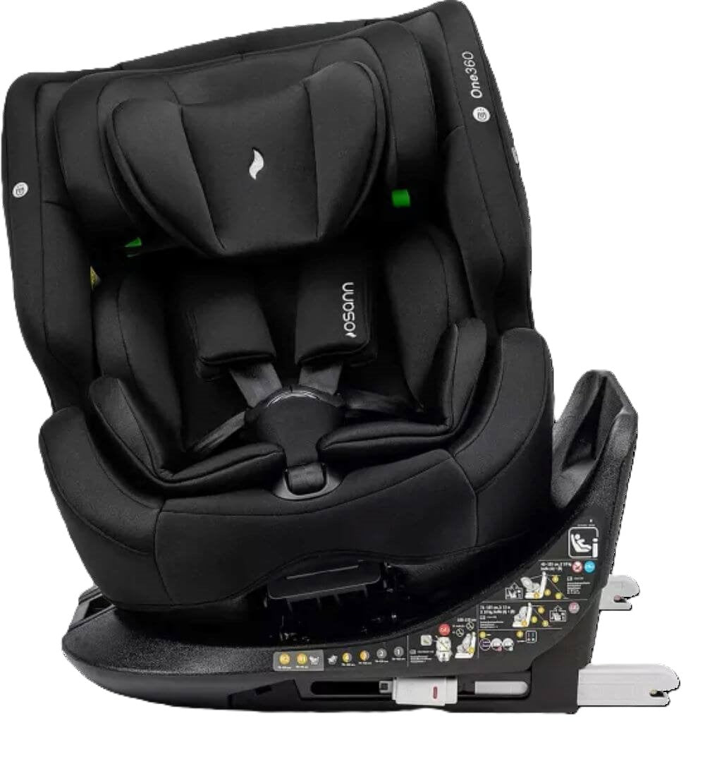 Osann One360 Kindersitz 40–150 cm – drehbarer Reboarder mit Isofix & Top-Tether, i-Size Autositz, All Black