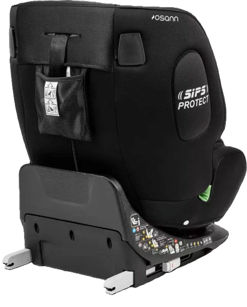 Osann One360 Kindersitz 40–150 cm – drehbarer Reboarder mit Isofix & Top-Tether, i-Size Autositz, All Black