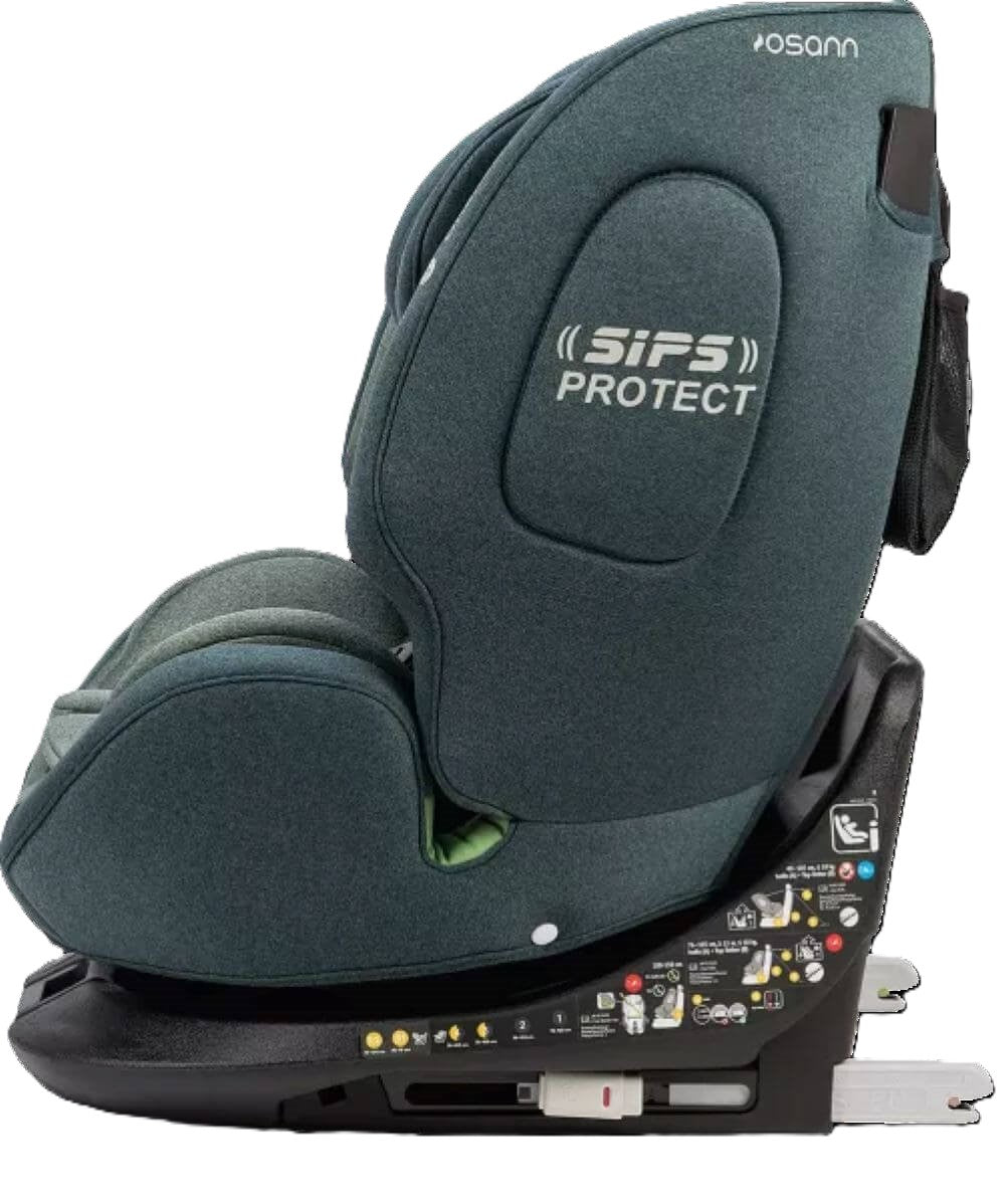 Osann ONE360° Kindersitz 40–150 cm – 360° drehbar, i-Size R129, Isofix & Top-Tether, Reboarder & vorwärtsgerichtet, 14-fach verstellbar – Universe Green
