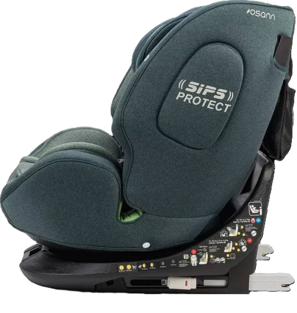 Osann ONE360° Kindersitz 40–150 cm – 360° drehbar, i-Size R129, Isofix & Top-Tether, Reboarder & vorwärtsgerichtet, 14-fach verstellbar – Universe Green