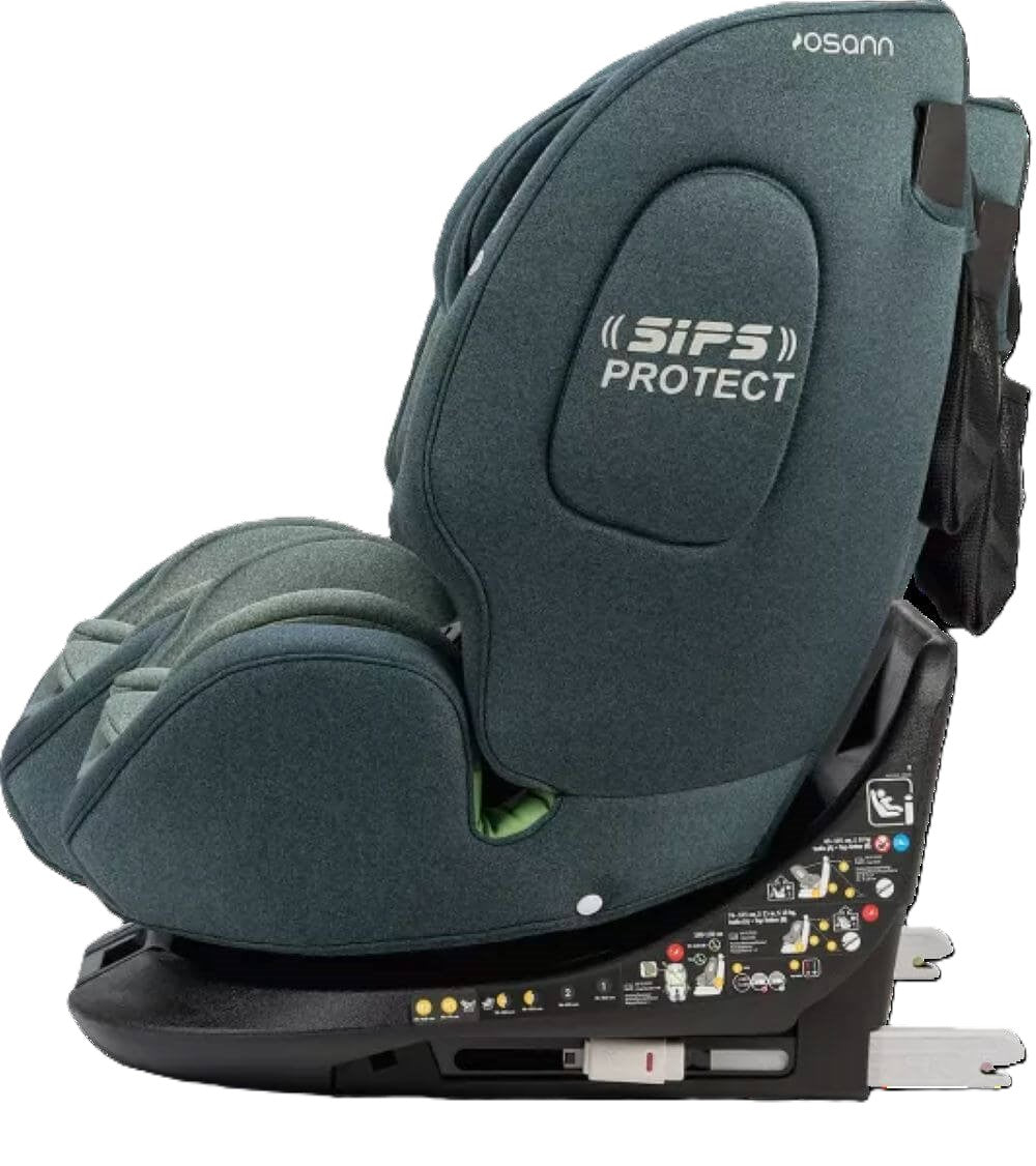 Osann ONE360° Kindersitz 40–150 cm – 360° drehbar, i-Size R129, Isofix & Top-Tether, Reboarder & vorwärtsgerichtet, 14-fach verstellbar – Universe Green