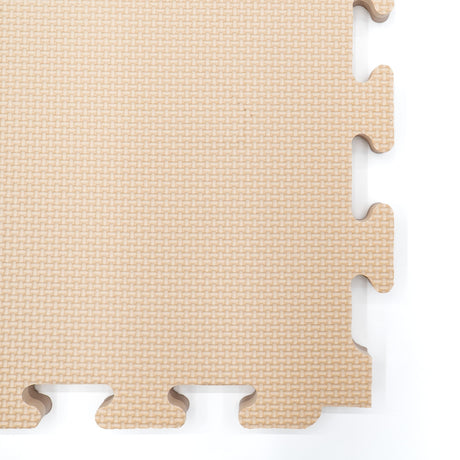 Bodenmatte aus schaumigem Material in hellem Beige mit Struktur