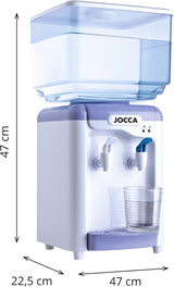 Maßgrafik Jocca Wasserspender: Kompakte Abmessungen 24,5 x 23 x 34 cm für Küche und Büro