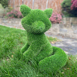AniPlants, Grasfigur, "Fuchs" sitzend, Gartendeko, 65cm