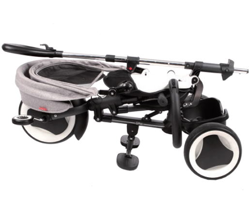 Volare QPlay Rito Tricycle Deluxe - faltbares Dreirad für Kinder 10-36 Monaten mit verstellbarer Schiebestange und Sicherheitsfunktionen