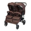 Babytrold Zwillingsuggy Chocolate Frontansicht schräg