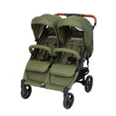 Babytrold Zwillingsuggy olive Frontansicht