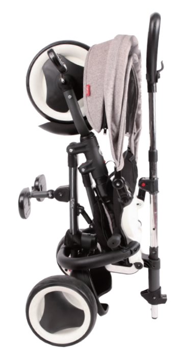 Volare QPlay Rito Tricycle Deluxe - faltbares Dreirad für Kinder 10-36 Monaten mit verstellbarer Schiebestange und Sicherheitsfunktionen