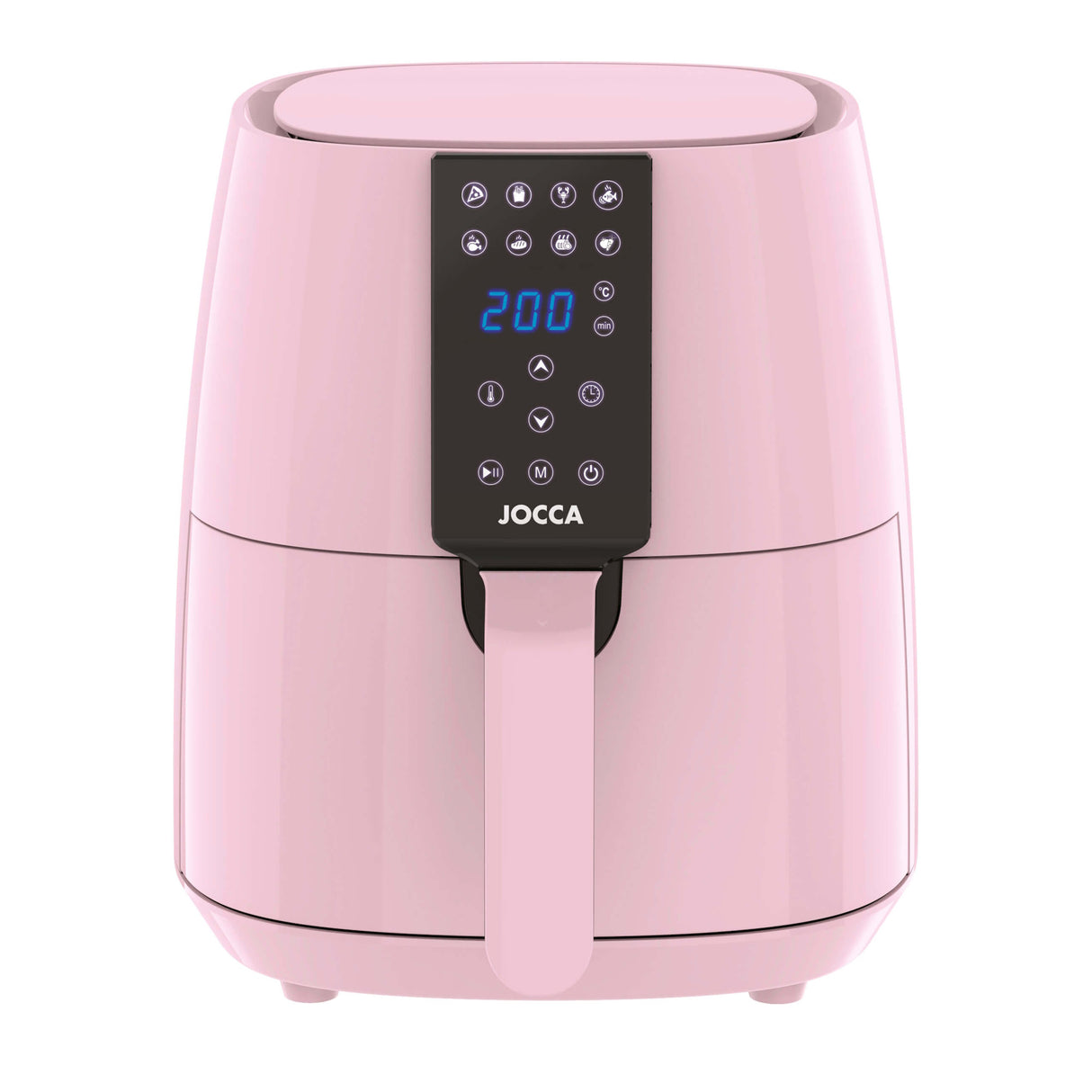 Jocca Heißluftfritteuse 3,8L 1450W Airfryer LED Touch 8 Programme fettarm Rosa