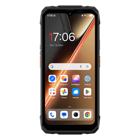 Eingeschaltetes 6,56 Zoll HD+ Display des Blackview Rock 1 Pro