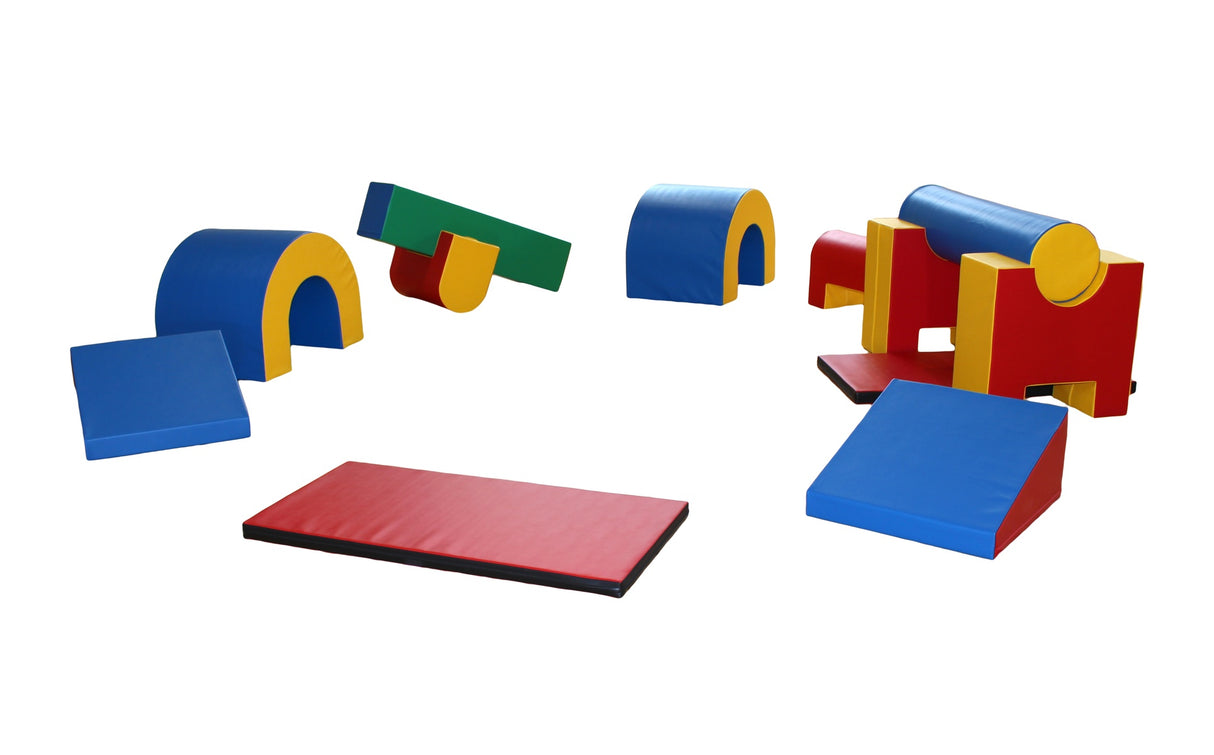 Bunte Schaumstoffspielgeräte in verschiedenen Formen für Kinderaktivitäten