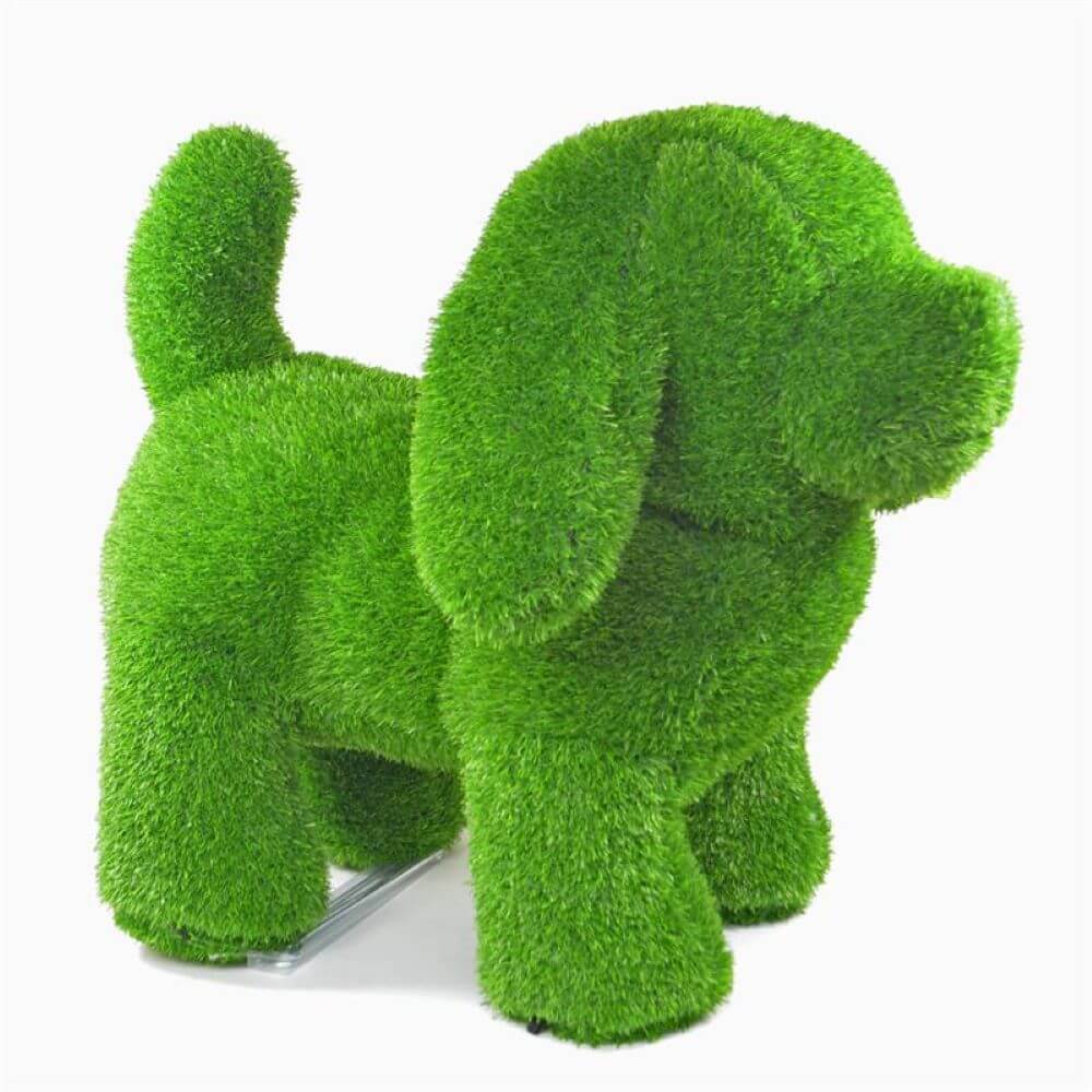 AniPlants, Grasfigur, "Hund", stehend, Gartendeko, 80cm