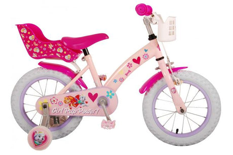 Paw Patrol Girls 14-Zoll-Kinderfahrrad mit Handbremse und RÃ¼cktrittbremse