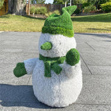 AniPlants, Grasfigur,"Schneemann", Gartendeko, 80cm